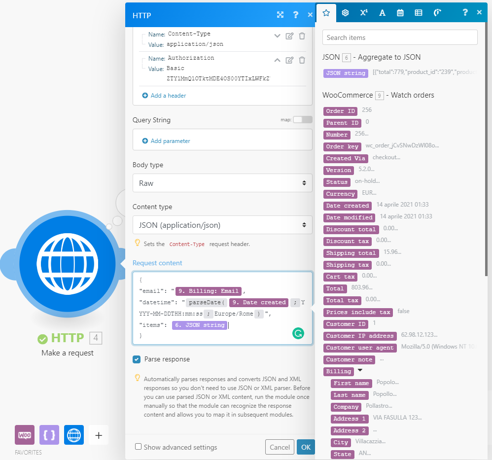 Collect WooCommerce Purchases Data Using Webhooks And Integromat